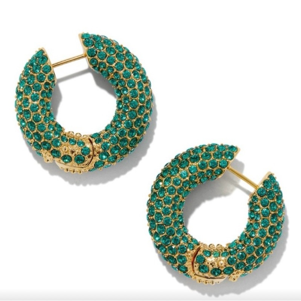 Kendra Scott Green and Gold Earrings - Picture 2 of 3